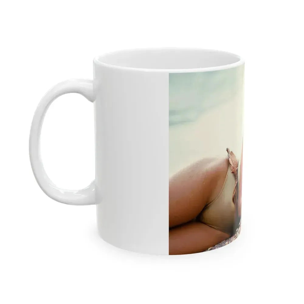 Barbara Carrera #63 (Vintage Female Icon) White Coffee Mug - Go Mug Yourself