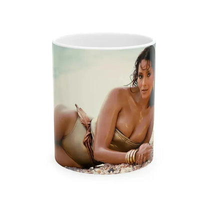 Barbara Carrera #63_1 (Vintage Female Icon) White Coffee Mug 11oz - Go Mug Yourself