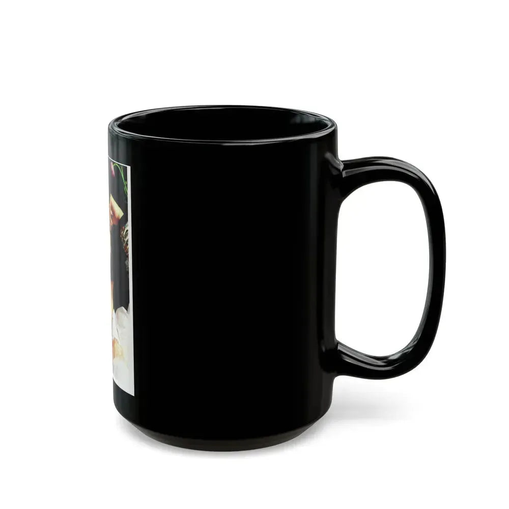 Barbara Carrera #64 (Vintage Female Icon) Black Coffee Mug - Go Mug Yourself