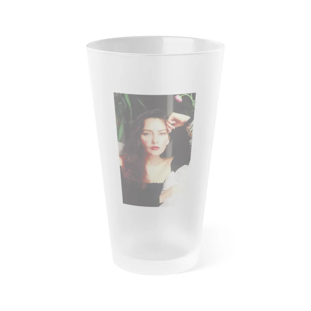 Barbara Carrera #64 (Vintage Female Icon) Frosted Pint Glass 16oz-16oz-Frosted-Go Mug Yourself