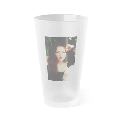 Barbara Carrera #64 (Vintage Female Icon) Frosted Pint Glass 16oz 16oz Frosted - Go Mug Yourself