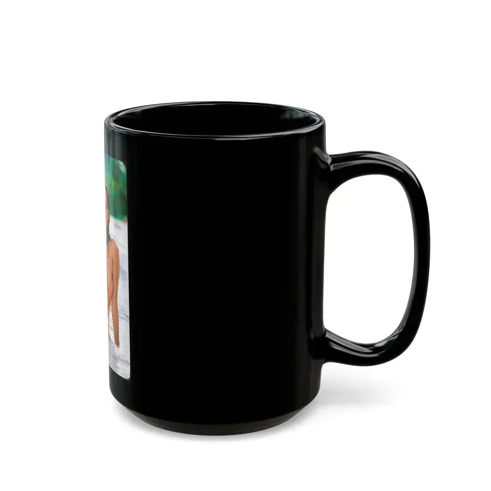 Barbara Carrera #67 (Vintage Female Icon) Black Coffee Mug - Go Mug Yourself