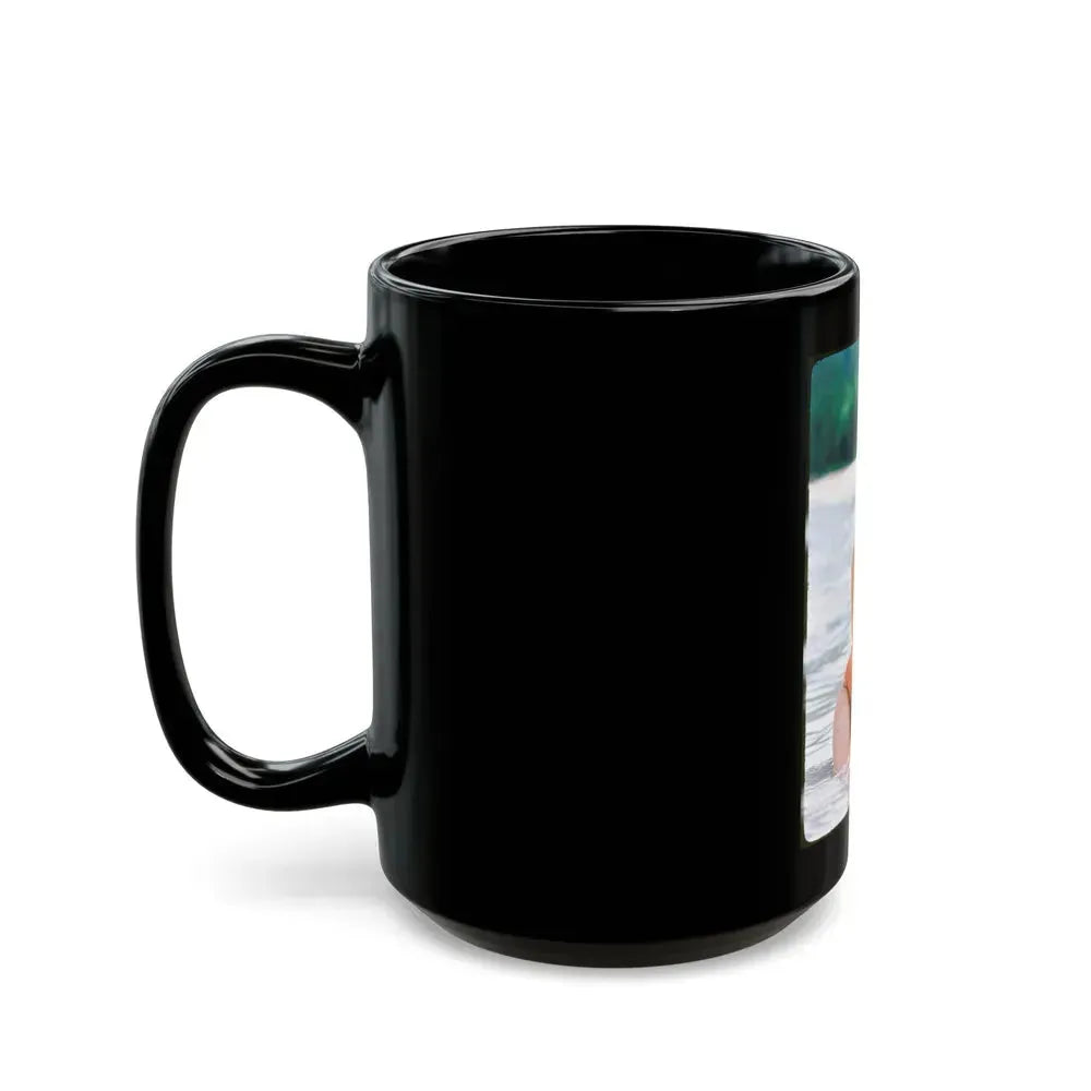 Barbara Carrera #67 (Vintage Female Icon) Black Coffee Mug - Go Mug Yourself