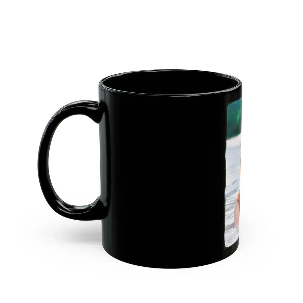 Barbara Carrera #67 (Vintage Female Icon) Black Coffee Mug - Go Mug Yourself