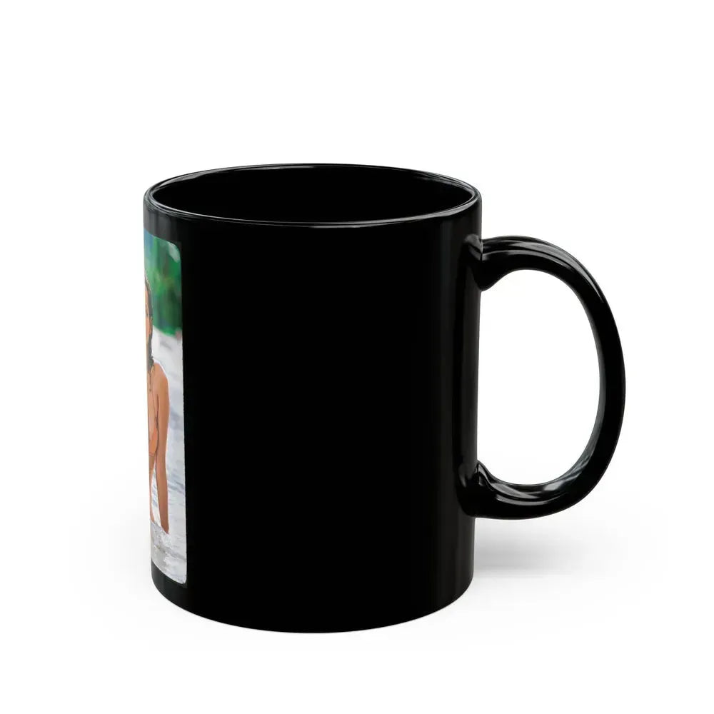 Barbara Carrera #67 (Vintage Female Icon) Black Coffee Mug - Go Mug Yourself