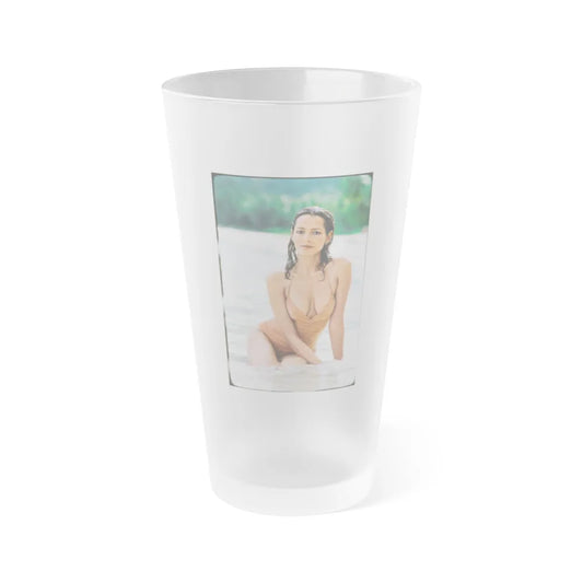 Barbara Carrera #67 (Vintage Female Icon) Frosted Pint Glass 16oz-16oz-Frosted-Go Mug Yourself