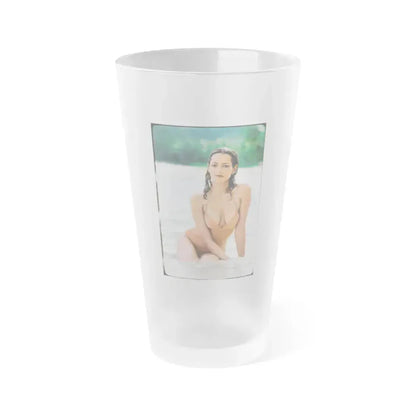 Barbara Carrera #67 (Vintage Female Icon) Frosted Pint Glass 16oz 16oz Frosted - Go Mug Yourself