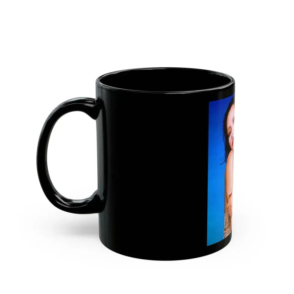 Barbara Carrera #68 (Vintage Female Icon) Black Coffee Mug - Go Mug Yourself