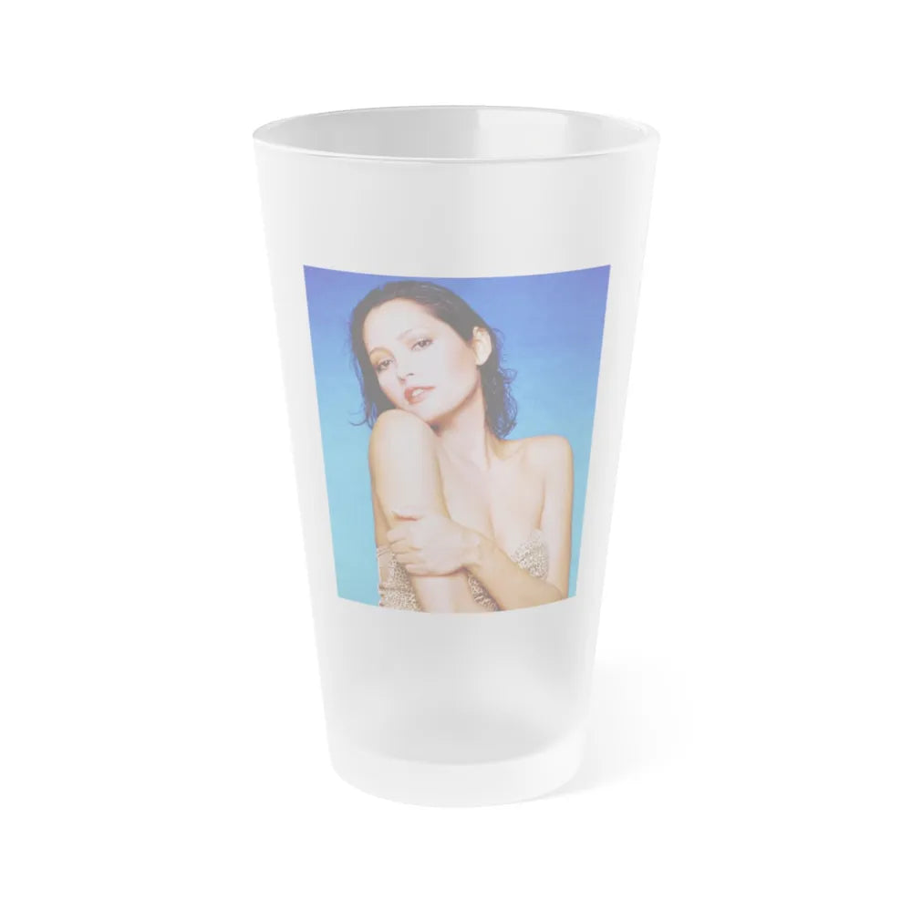 Barbara Carrera #68 (Vintage Female Icon) Frosted Pint Glass 16oz-16oz-Frosted-Go Mug Yourself