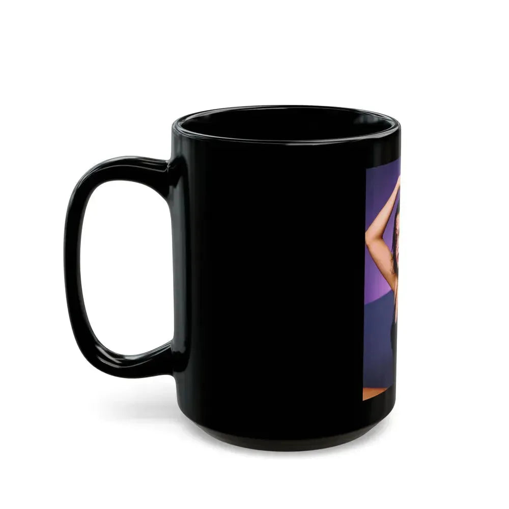 Barbara Carrera #76 (Vintage Female Icon) Black Coffee Mug - Go Mug Yourself