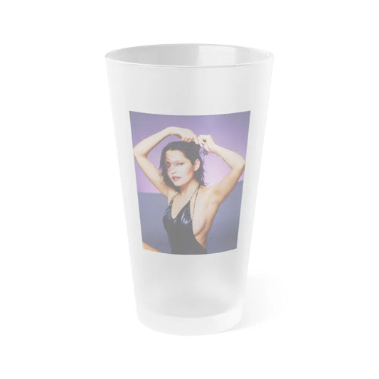 Barbara Carrera #76 (Vintage Female Icon) Frosted Pint Glass 16oz-16oz-Frosted-Go Mug Yourself