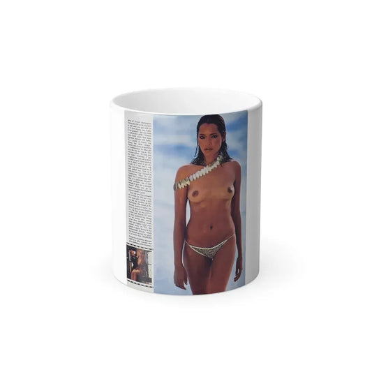 Barbara Carrera #78 - Playboy Mag. March '82 Photo (Vintage Female Icon) Color Changing Mug 11oz 11oz - Go Mug Yourself