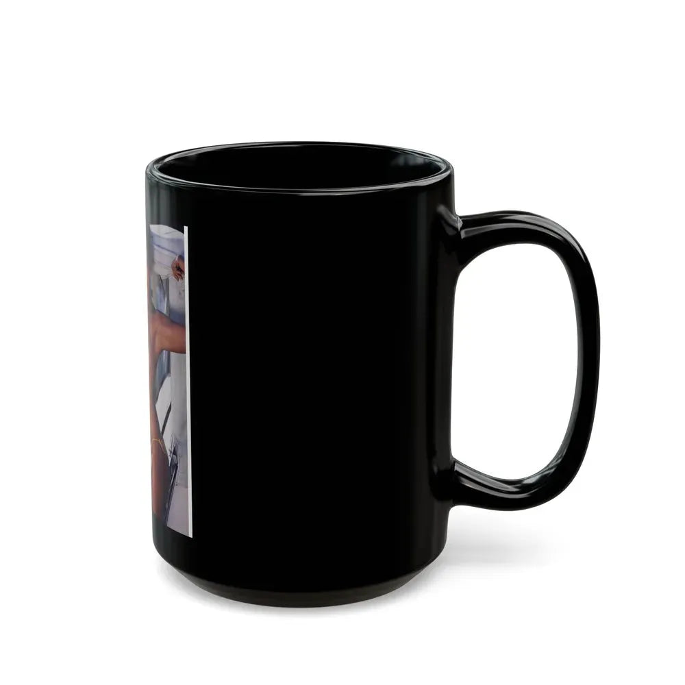 Barbara Carrera #79 - Playboy Mag. March '82 Photo (Vintage Female Icon) Black Coffee Mug - Go Mug Yourself