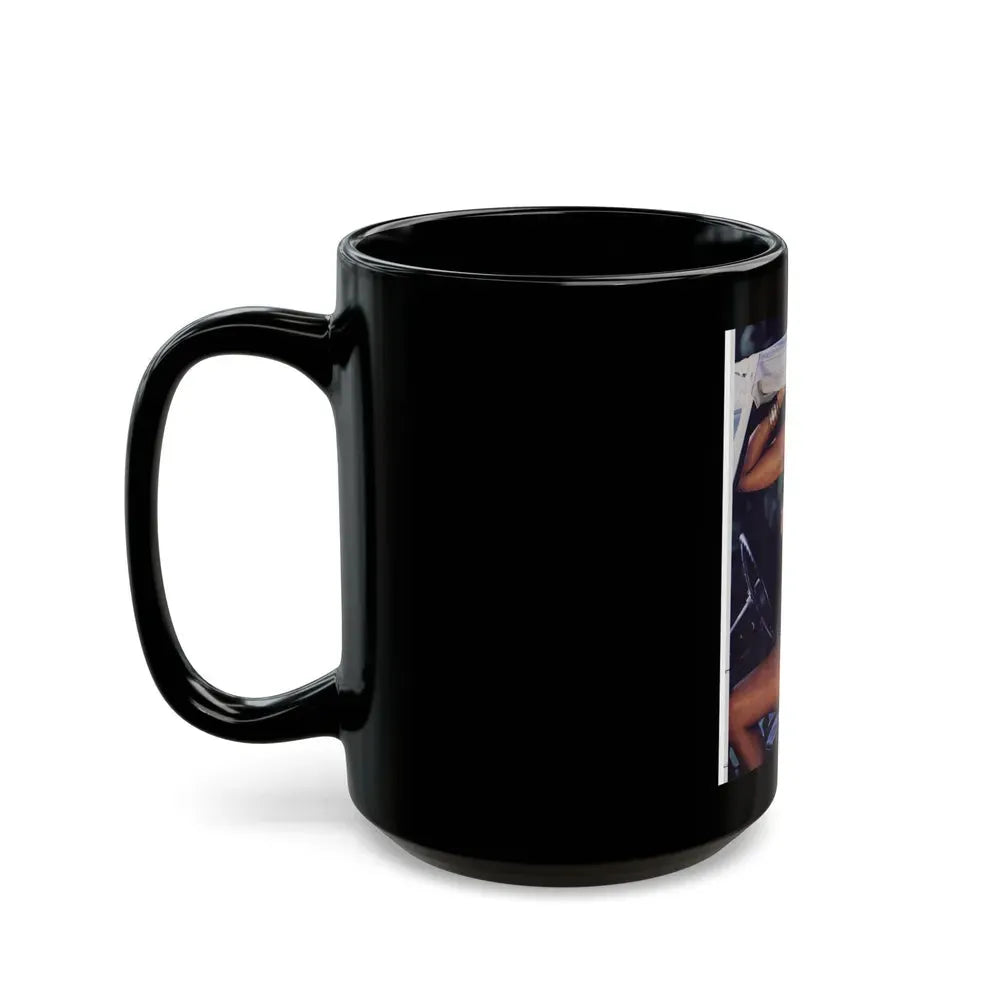 Barbara Carrera #79 - Playboy Mag. March '82 Photo (Vintage Female Icon) Black Coffee Mug - Go Mug Yourself