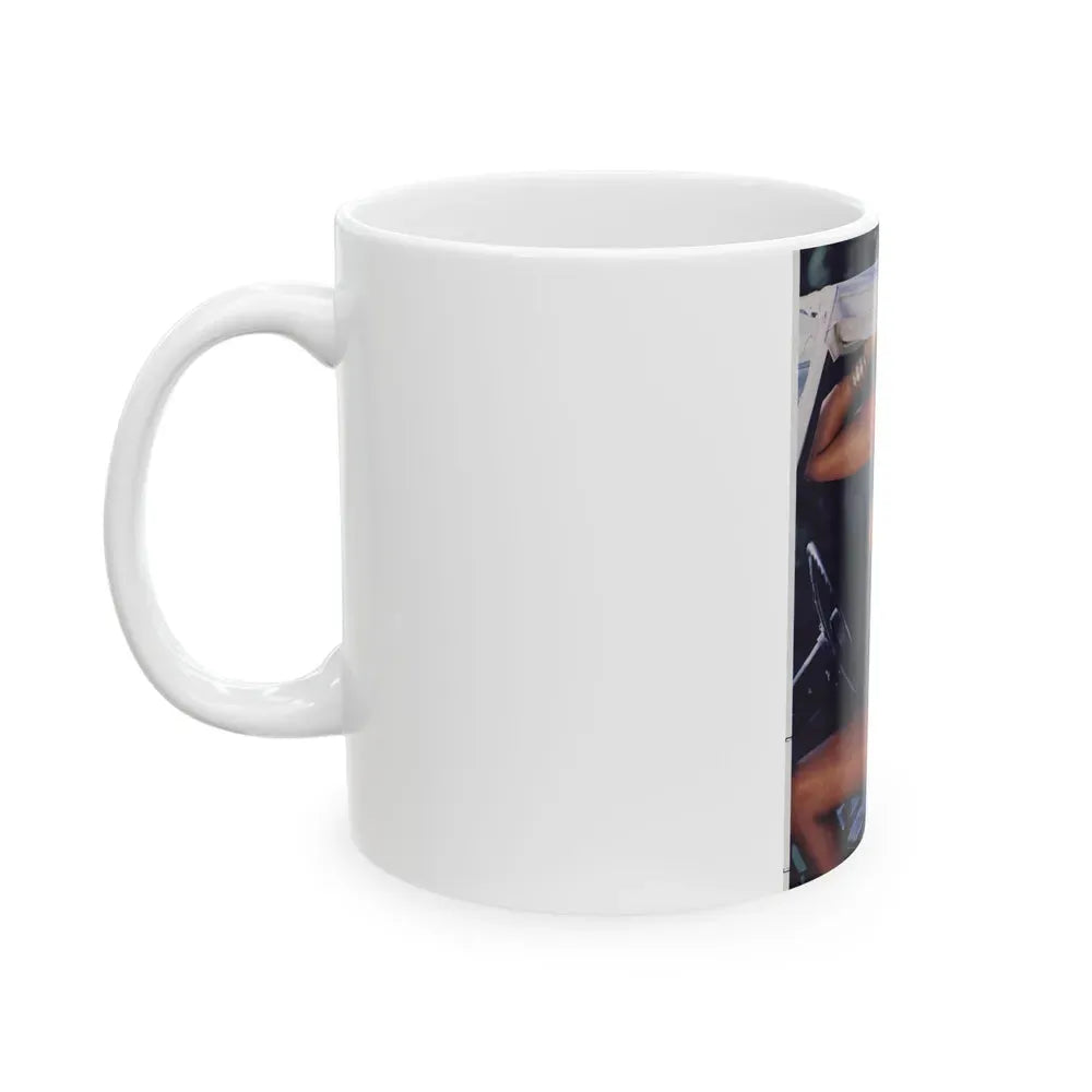 Barbara Carrera #79 - Playboy Mag. March '82 Photo (Vintage Female Icon) White Coffee Mug - Go Mug Yourself