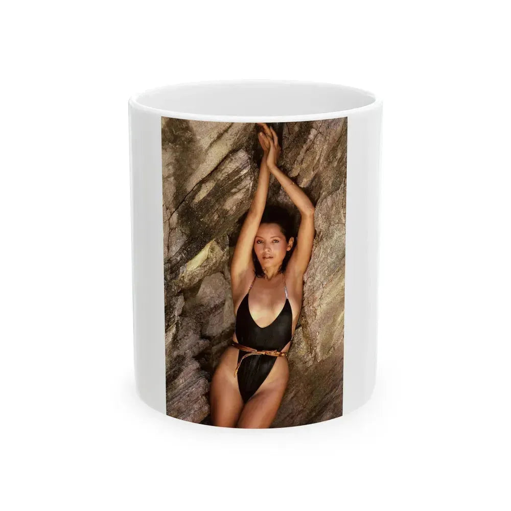 Barbara Carrera #81 (Vintage Female Icon) White Coffee Mug 11oz - Go Mug Yourself