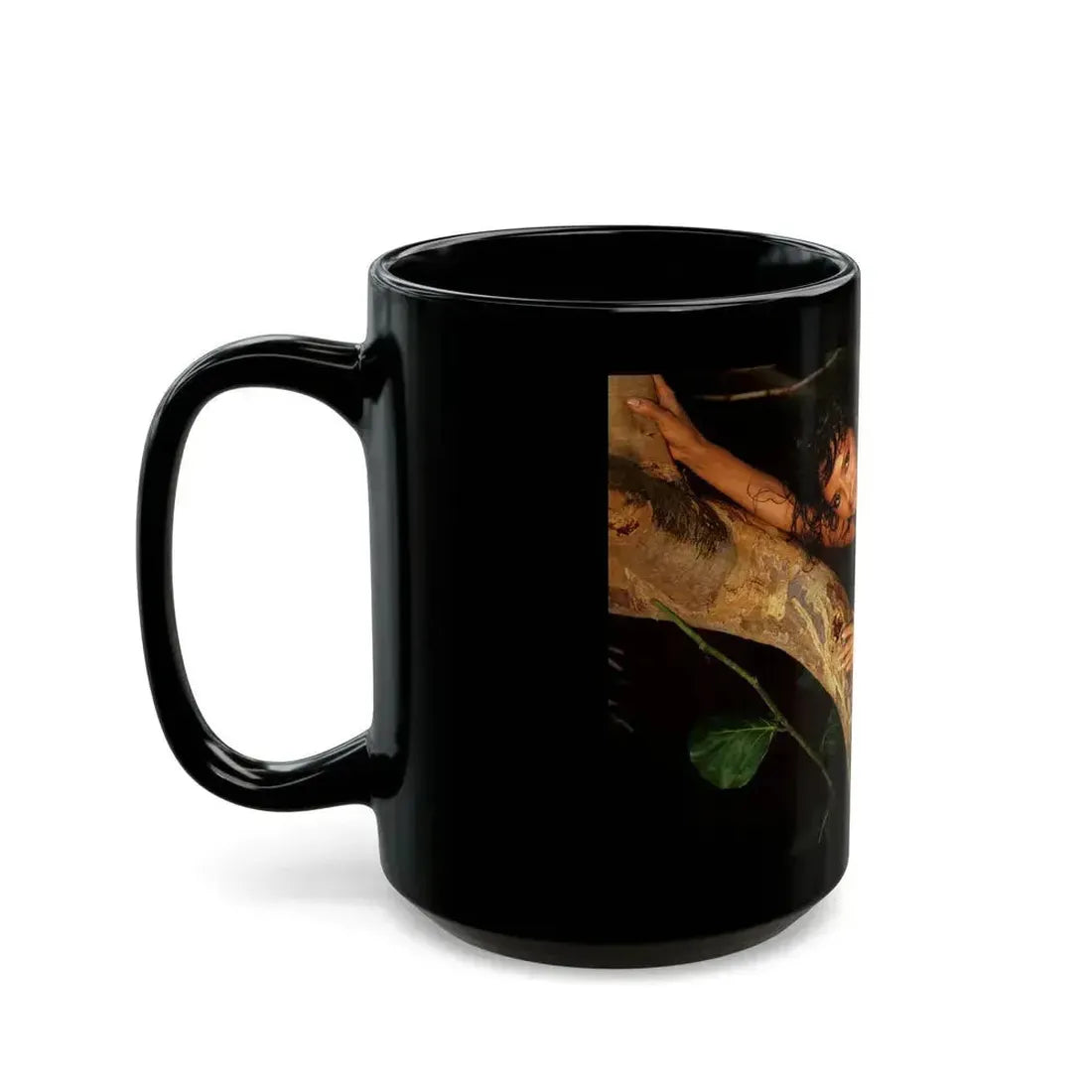 Barbara Carrera #86 (Vintage Female Icon) Black Coffee Mug - Go Mug Yourself