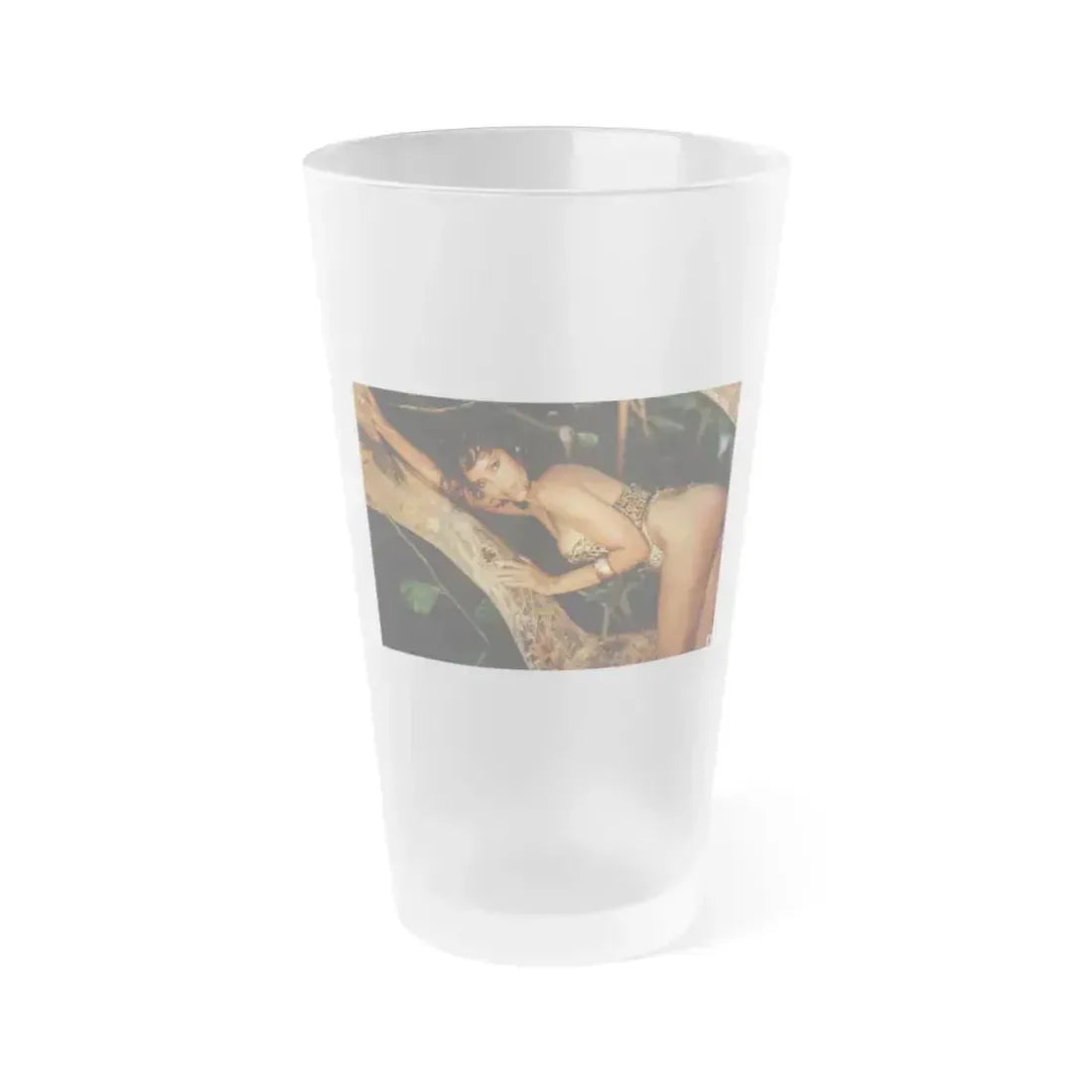 Barbara Carrera #86 (Vintage Female Icon) Frosted Pint Glass 16oz 16oz Frosted - Go Mug Yourself