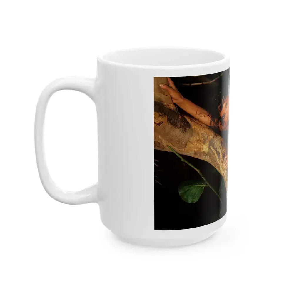 Barbara Carrera #86 (Vintage Female Icon) White Coffee Mug - Go Mug Yourself