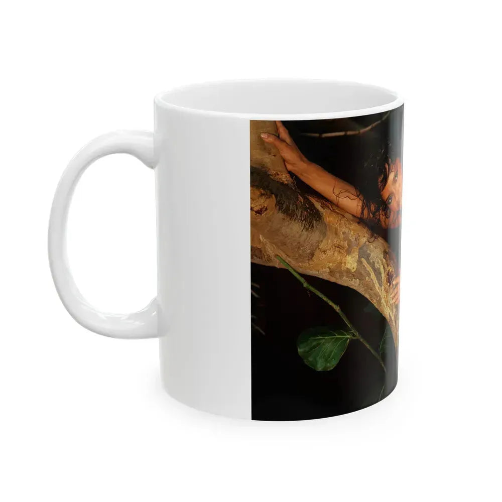 Barbara Carrera #86 (Vintage Female Icon) White Coffee Mug - Go Mug Yourself