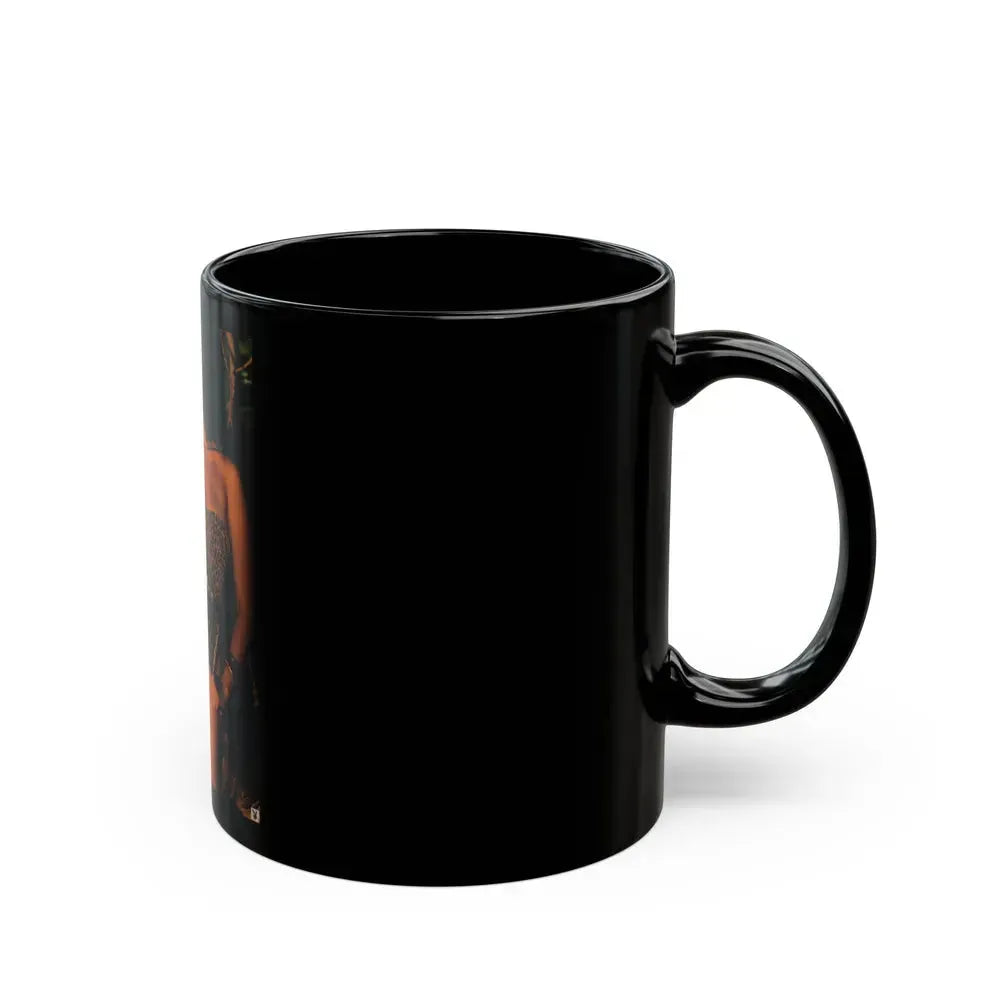 Barbara Carrera #87 (Vintage Female Icon) Black Coffee Mug - Go Mug Yourself