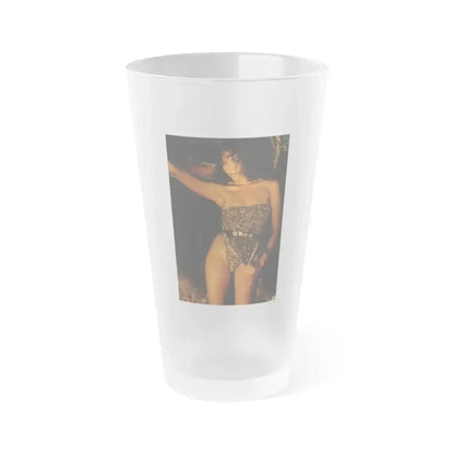 Barbara Carrera #87 (Vintage Female Icon) Frosted Pint Glass 16oz 16oz Frosted - Go Mug Yourself