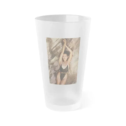 Barbara Carrera #89 (Vintage Female Icon) Frosted Pint Glass 16oz 16oz Frosted - Go Mug Yourself