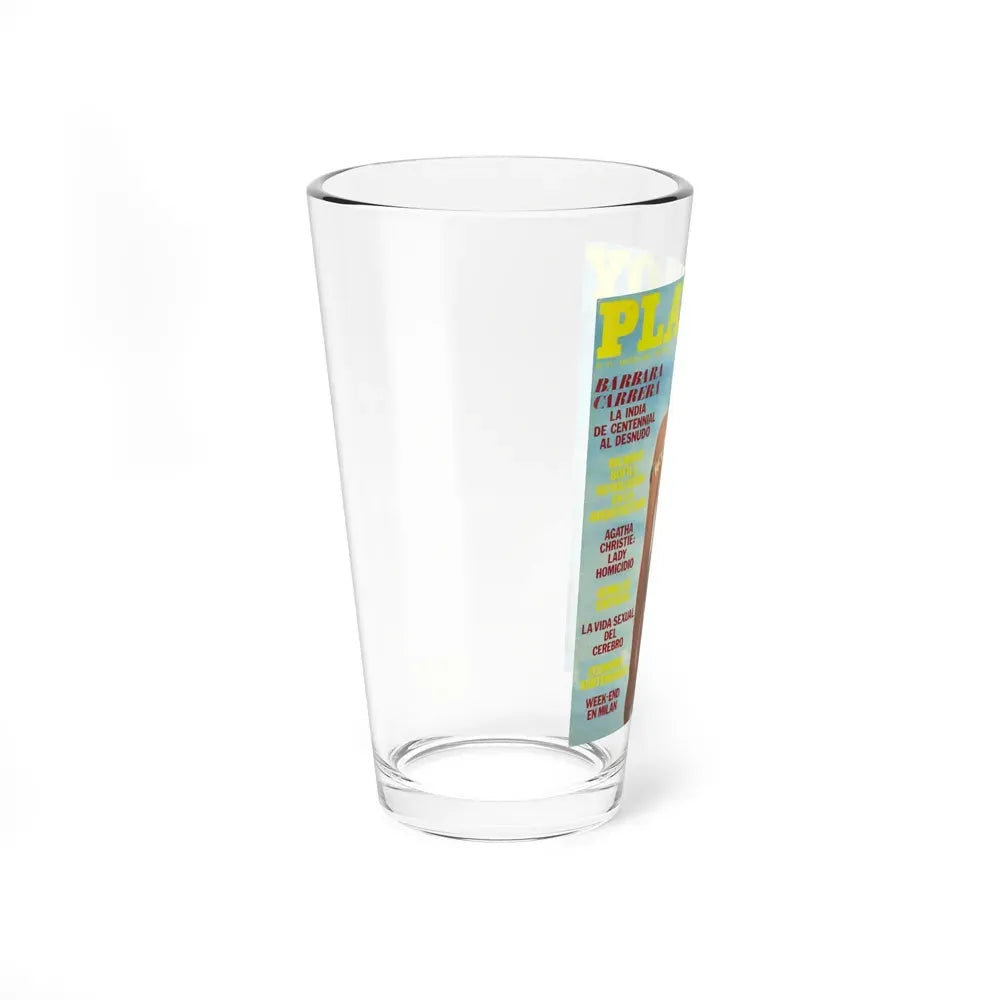 Barbara Carrera #91 - Playboy Mag. Front Cover (Vintage Female Icon) Pint Glass 16oz - Go Mug Yourself