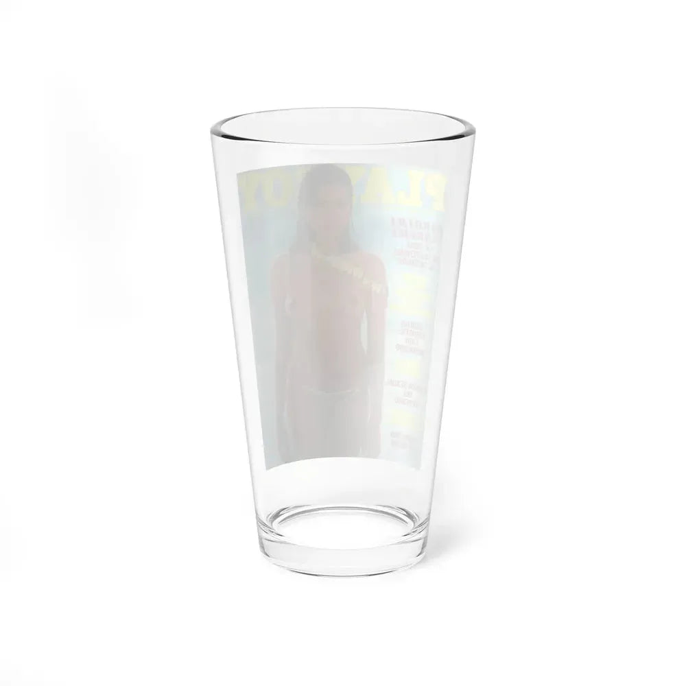 Barbara Carrera #91 - Playboy Mag. Front Cover (Vintage Female Icon) Pint Glass 16oz - Go Mug Yourself