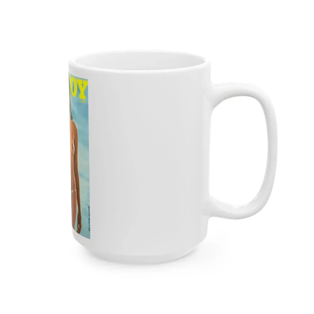Barbara Carrera #91 - Playboy Mag. Front Cover (Vintage Female Icon) White Coffee Mug - Go Mug Yourself