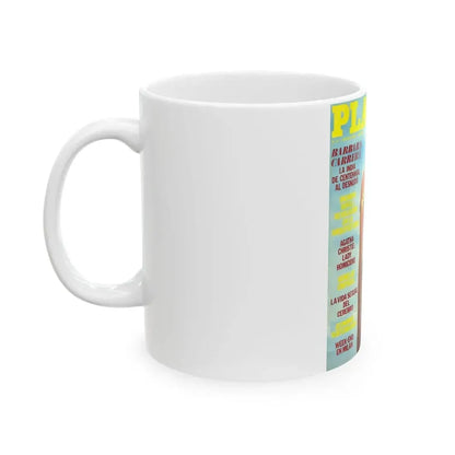 Barbara Carrera #91 - Playboy Mag. Front Cover (Vintage Female Icon) White Coffee Mug - Go Mug Yourself