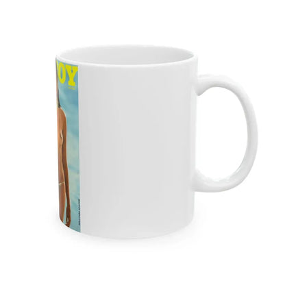 Barbara Carrera #91 - Playboy Mag. Front Cover (Vintage Female Icon) White Coffee Mug - Go Mug Yourself