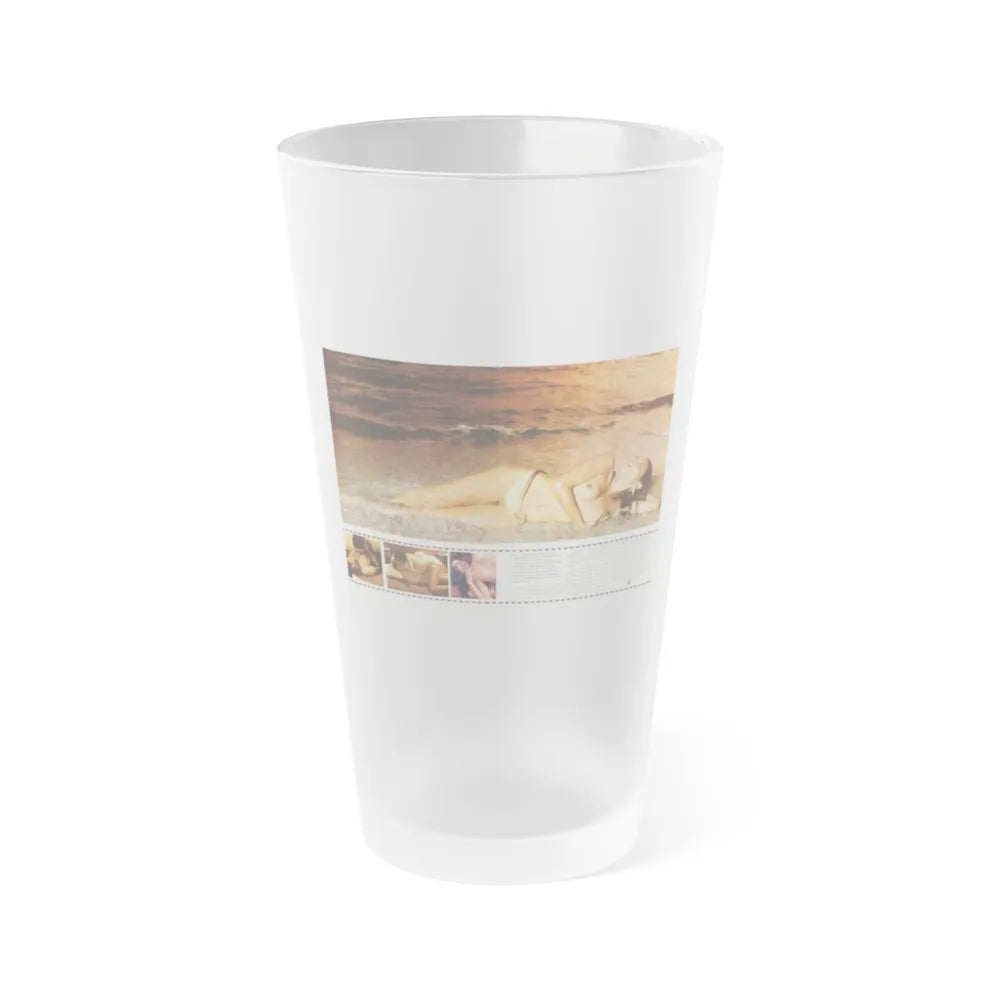 Barbara Carrera #92 (Vintage Female Icon) Frosted Pint Glass 16oz-16oz-Frosted-Go Mug Yourself