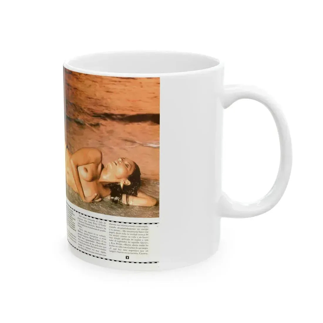 Barbara Carrera #92 (Vintage Female Icon) White Coffee Mug - Go Mug Yourself