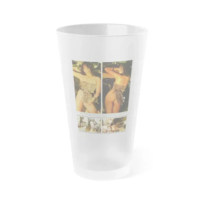 Barbara Carrera #93 (Vintage Female Icon) Frosted Pint Glass 16oz 16oz Frosted - Go Mug Yourself