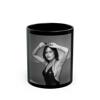 Barbara Carrera #94 (Vintage Female Icon) Black Coffee Mug 11oz - Go Mug Yourself