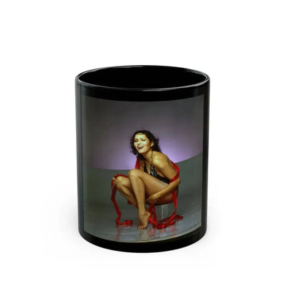 Barbara Carrera #95 (Vintage Female Icon) Black Coffee Mug 11oz - Go Mug Yourself
