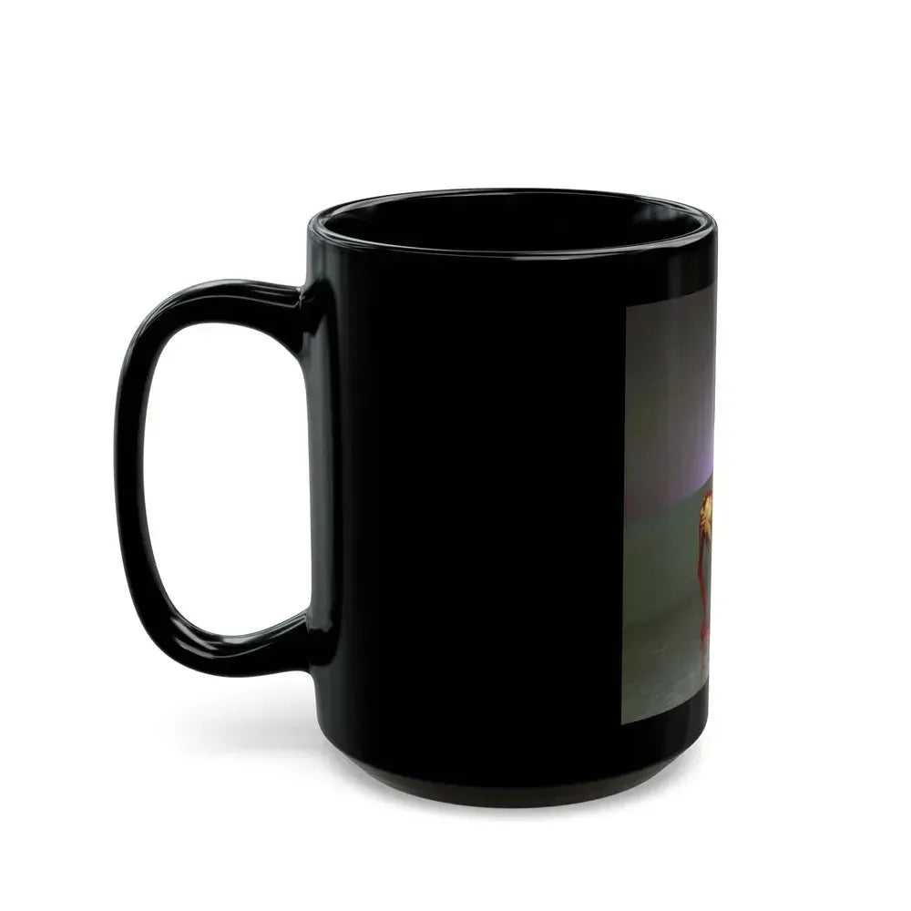 Barbara Carrera #95 (Vintage Female Icon) Black Coffee Mug - Go Mug Yourself