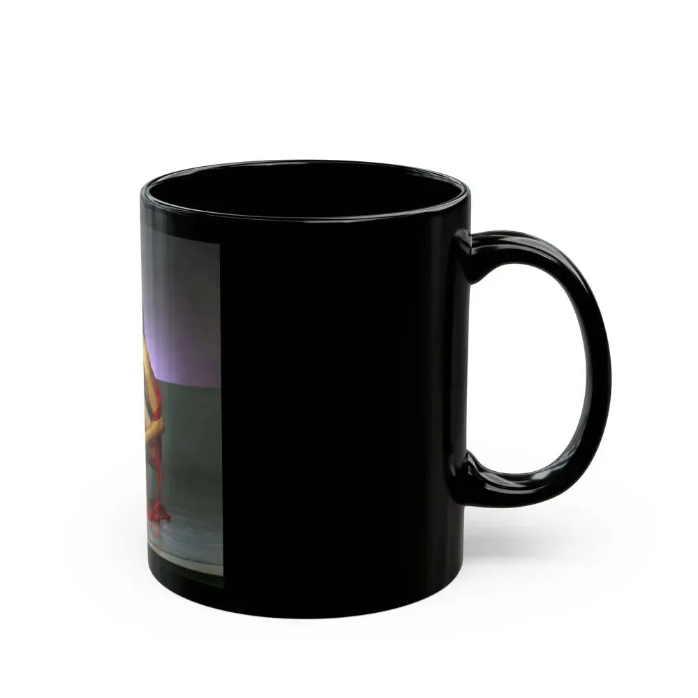 Barbara Carrera #95 (Vintage Female Icon) Black Coffee Mug - Go Mug Yourself