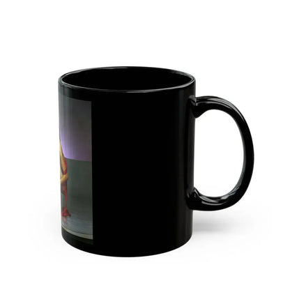 Barbara Carrera #95 (Vintage Female Icon) Black Coffee Mug - Go Mug Yourself