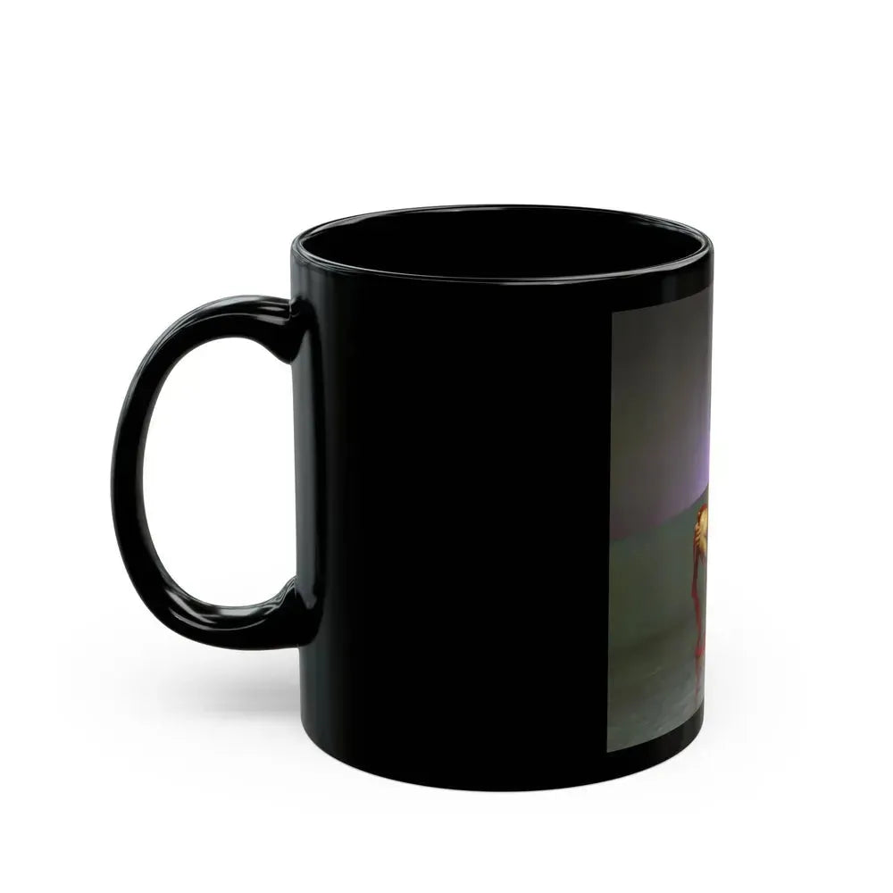 Barbara Carrera #95 (Vintage Female Icon) Black Coffee Mug - Go Mug Yourself