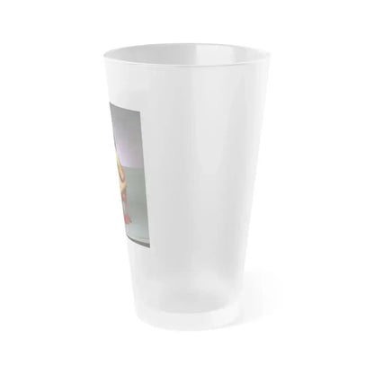 Barbara Carrera #95 (Vintage Female Icon) Frosted Pint Glass 16oz - Go Mug Yourself