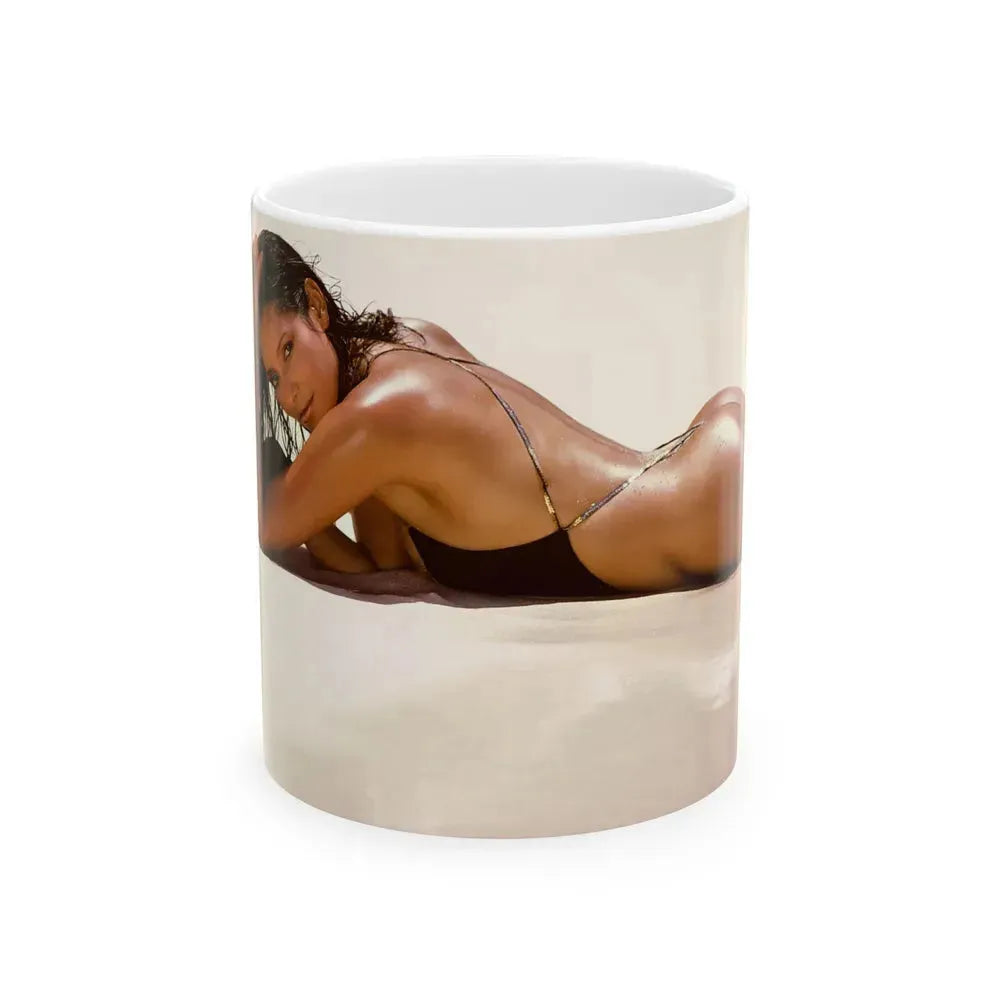 Barbara Carrera #97 (Vintage Female Icon) White Coffee Mug 11oz - Go Mug Yourself