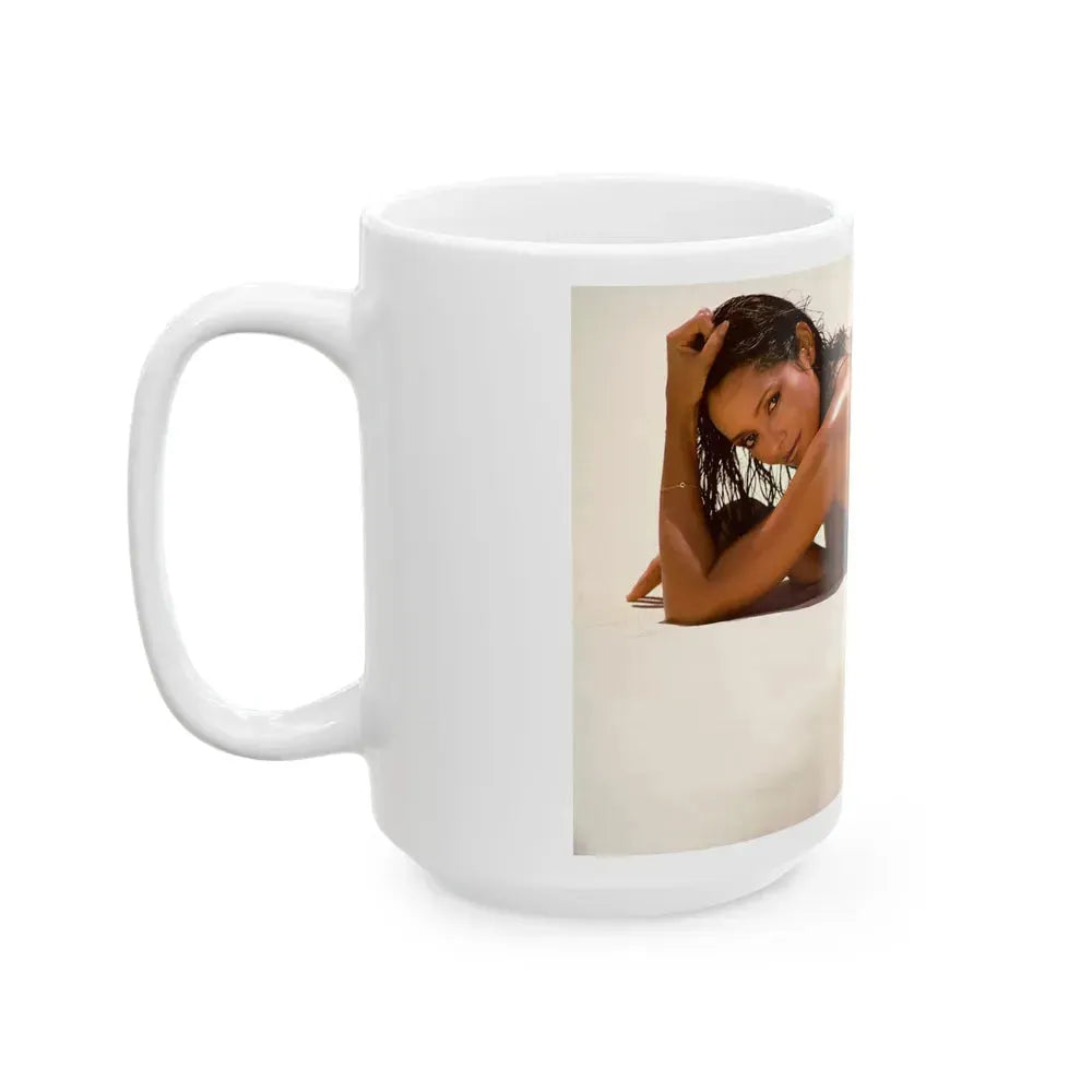 Barbara Carrera #97 (Vintage Female Icon) White Coffee Mug - Go Mug Yourself