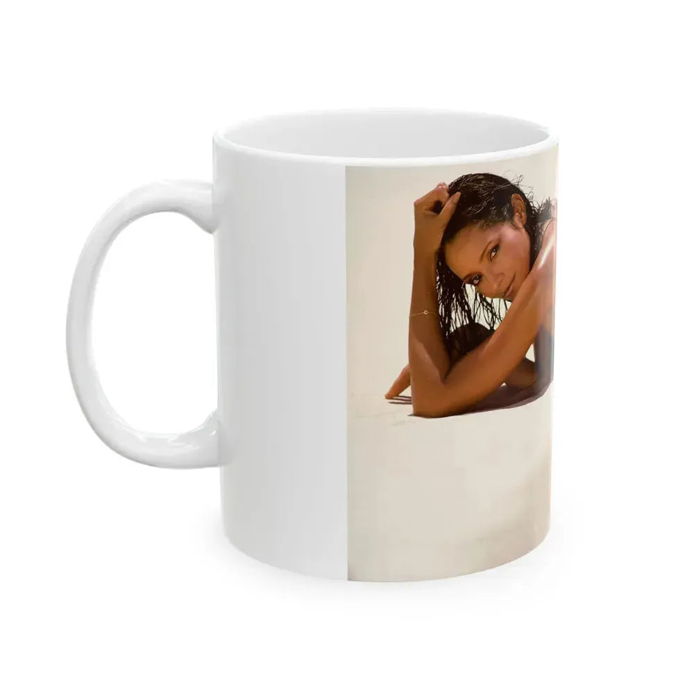 Barbara Carrera #97 (Vintage Female Icon) White Coffee Mug - Go Mug Yourself