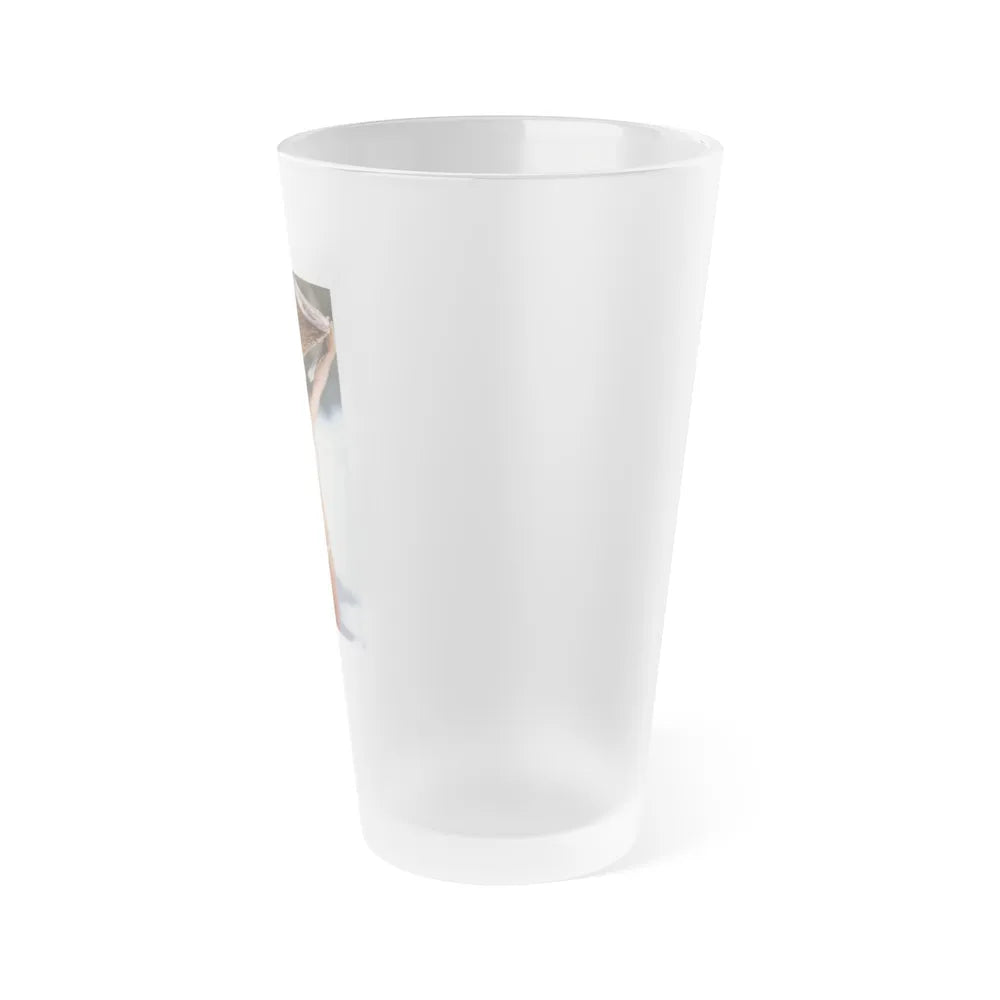 Barbara Carrera #98 - Topless (Vintage Female Icon) Frosted Pint Glass 16oz-Go Mug Yourself