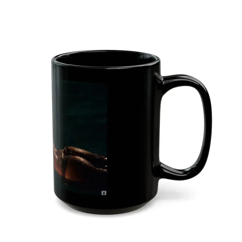Barbara Carrera #99 (Vintage Female Icon) Black Coffee Mug - Go Mug Yourself