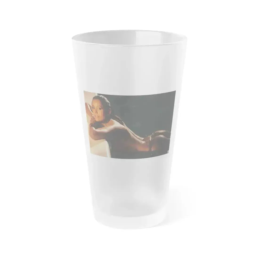 Barbara Carrera #99 (Vintage Female Icon) Frosted Pint Glass 16oz 16oz Frosted - Go Mug Yourself