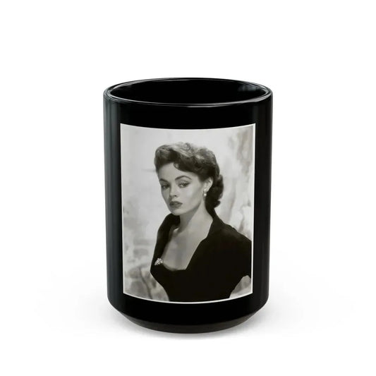 Barbara Darrow #06 (Vintage Female Icon) Black Coffee Mug 15oz - Go Mug Yourself
