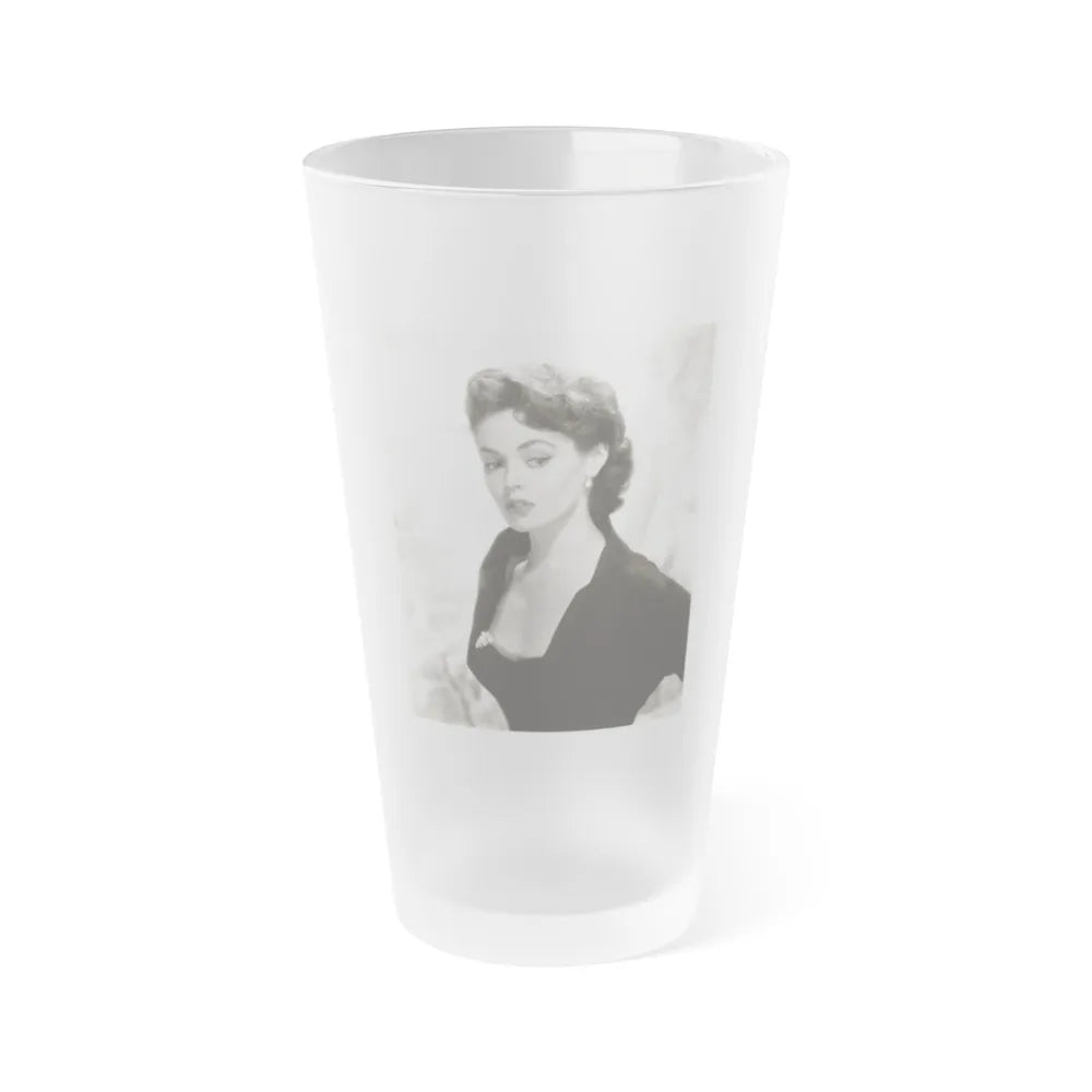 Barbara Darrow #06 (Vintage Female Icon) Frosted Pint Glass 16oz-16oz-Frosted-Go Mug Yourself